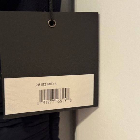 NWT Ieena for Mac Duggal 26163 One Shoulder Ruched Jersey Gown Midnight Size 4 - Picture 10 of 12